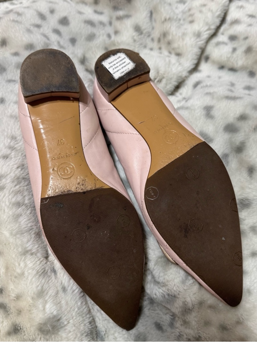 CHANEL KITTEN HEEL POINTED TOE FLATS - Picture 4 of 7